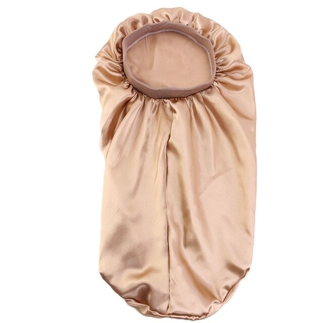 Long Satin Bonnet – Oversized Fit for Braids, Locs & Big Hair