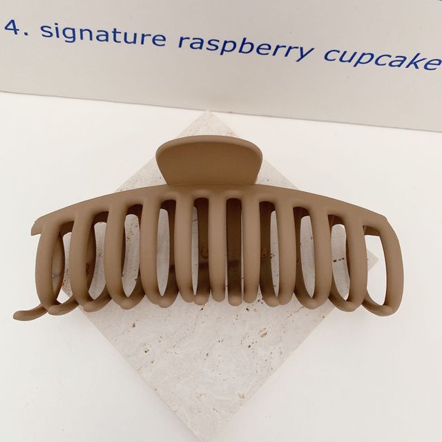 Bold and beautiful jumbo acrylic hair claw clip in matte tan