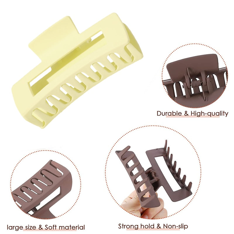 Frosted Hair Claw Clip – Everyday Hold for Curls & Coils