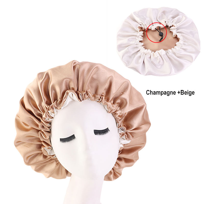 Reversible Satin Bonnet – Double-Sided Curl Protection