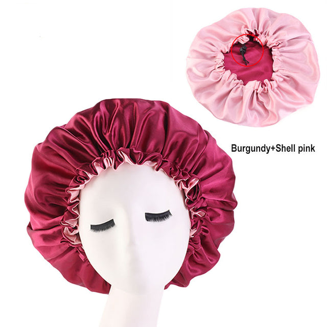 Reversible Satin Bonnet – Double-Sided Curl Protection