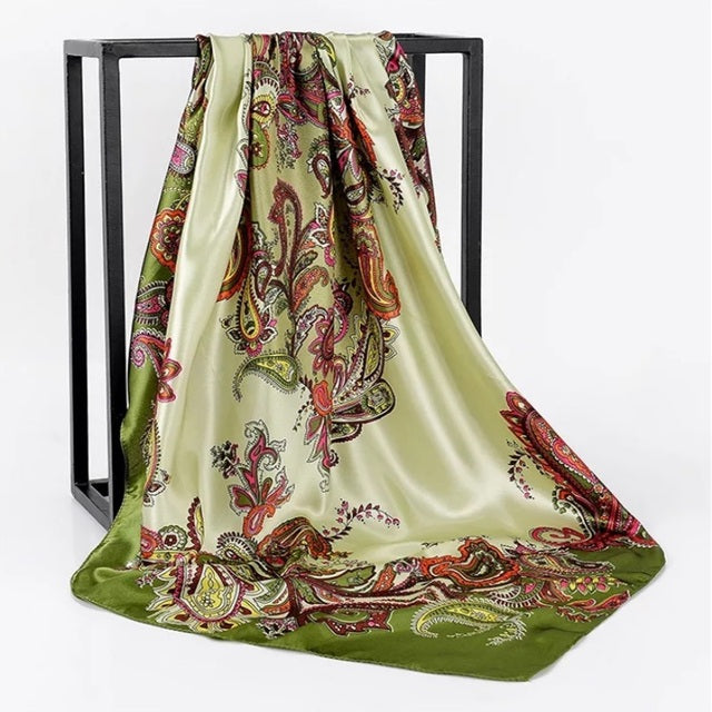 Silk Hair Scarf – Protective Wrap for Curls &amp; Coils