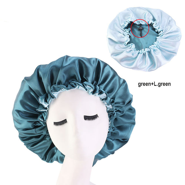 Reversible Satin Bonnet – Double-Sided Curl Protection