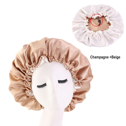 Reversible Satin Bonnet – Double-Sided Curl Protection