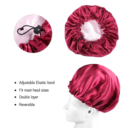 Reversible Satin Bonnet – Double-Sided Curl Protection